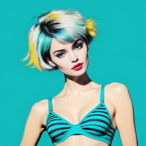 Sassy Pop Art Portrait of Young Lady