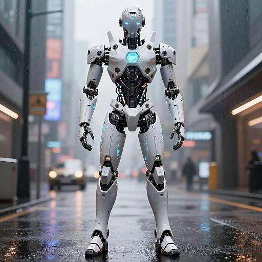 Stylized Android in Futuristic Armor