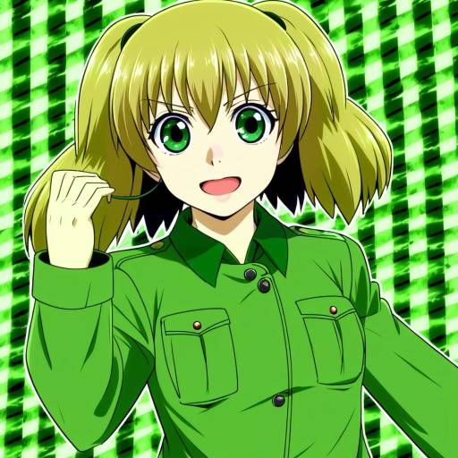Illustration of Aki (girls und panzer), girls und panzer in the style of Kirigakure (kirigakure tantei jimusho)