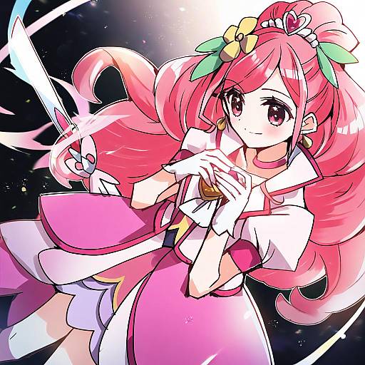 Illustration of Cure grace, healin' good precure in the style of Kanduki kamibukuro