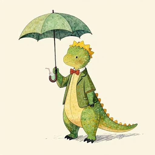 Whimsical Little Prince Dinosaur