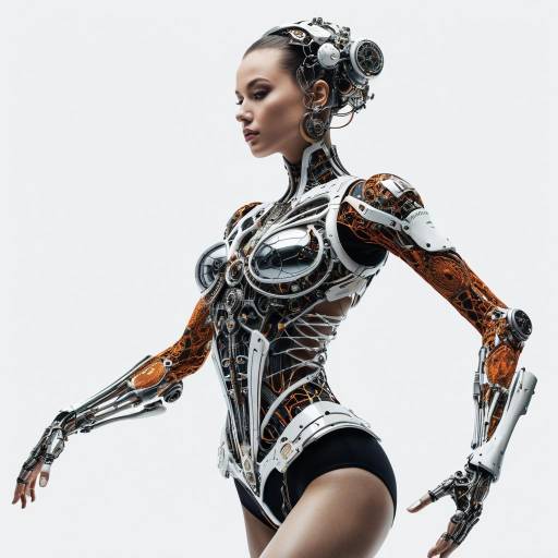 Graceful Robotic Ballet Dancer Portrait