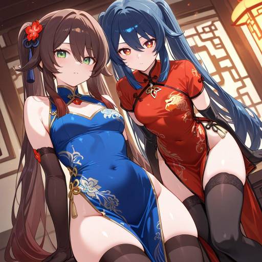 Genshin Impact: Stylish Girls in Traditional Attire