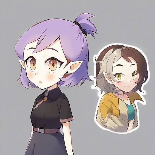 Illustration of Amity blight, the owl house in the style of Kotobuki (momoko factory)