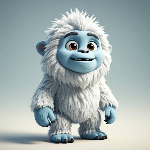 Pixar-Style Cute Miniature Yeti