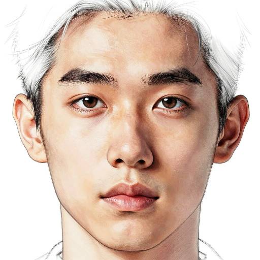 Realistic Human Face Coloring Page