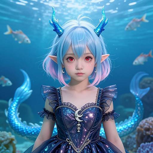 Elegant Aquatic Fantasy Portrait