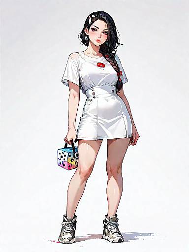 Stylish Woman in Casual Chic Outfit