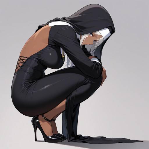 Mysterious Nun with Captivating Features Mysterious Nun with Captivating Features