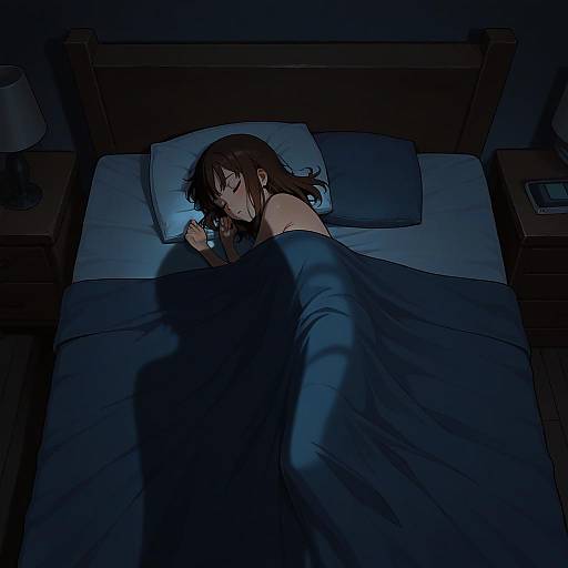 Cute Girl Sleeping Peacefully Indoors