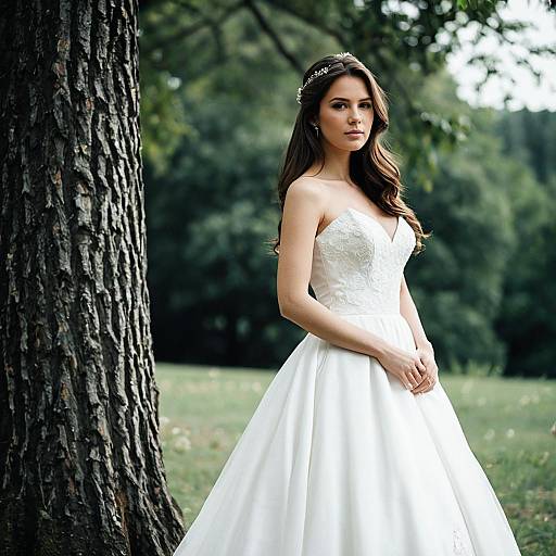 Elegant Bride in Nature's Embrace