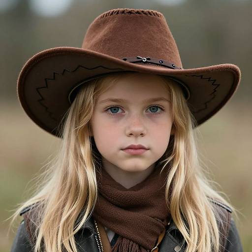 Blonde Girl in Cowboy Hat