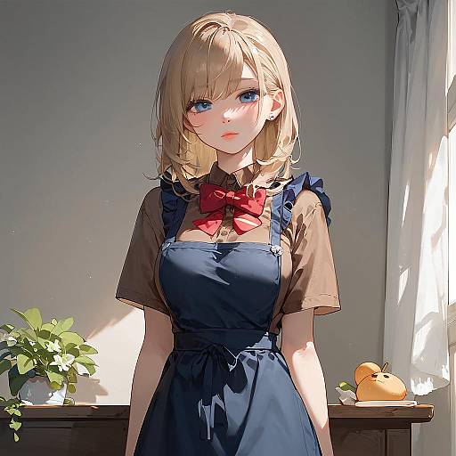 Anime Girl in Empty Room