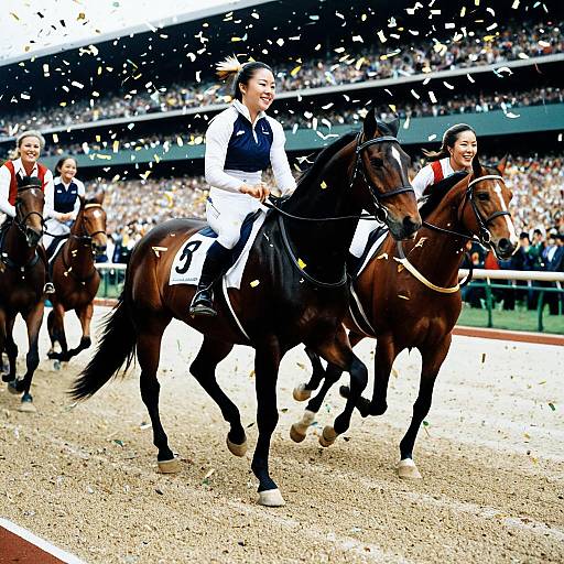 Mature Girls Running with Horse Ears