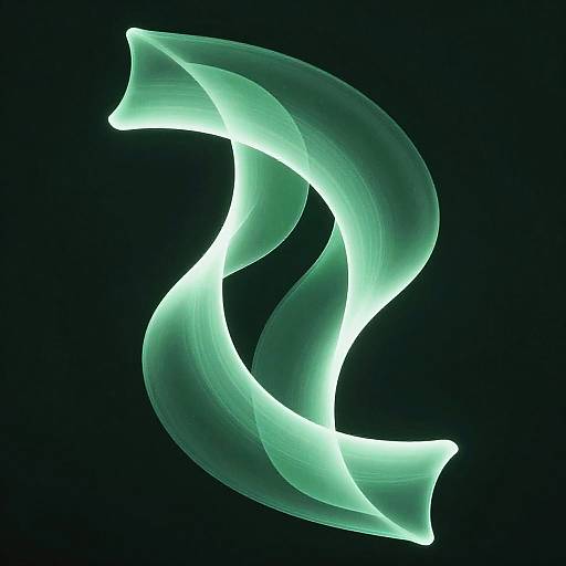 Ethereal Jade Ribbon Light Painting