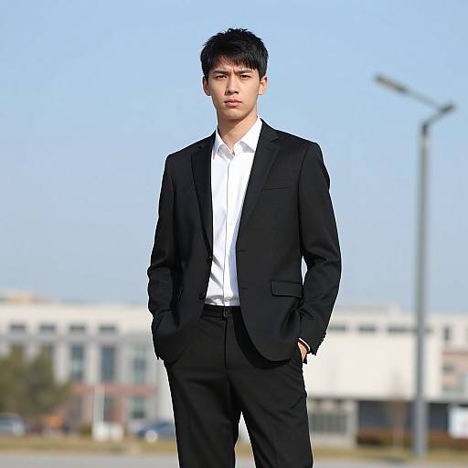 Realistic Outdoor Portrait of Stylish Man