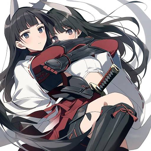 Illustration of Anabuki tomoko, world witches series in the style of Amazuki jou