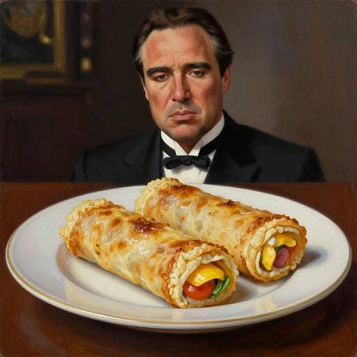 Michael Corleone Style Egg Rolls Oil Painting