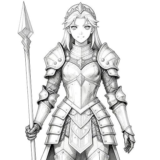 Warrior Princess Coloring Page