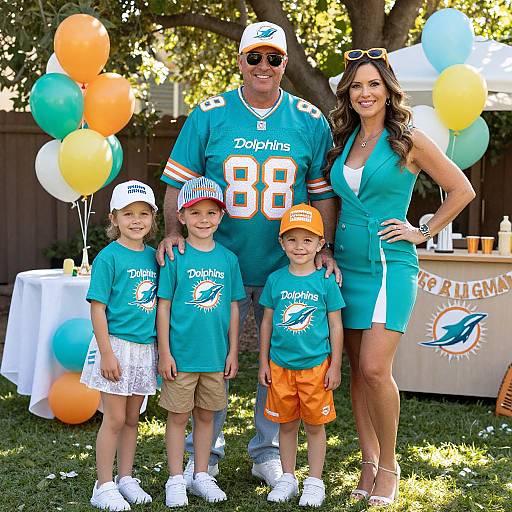 Unique Family Football Game Day Portrait