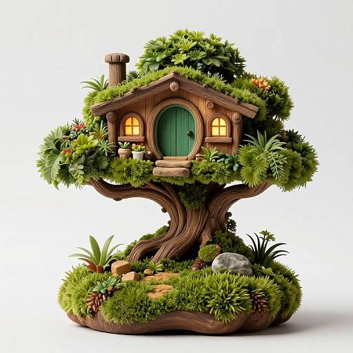 Whimsical Miniature Hobbit Home