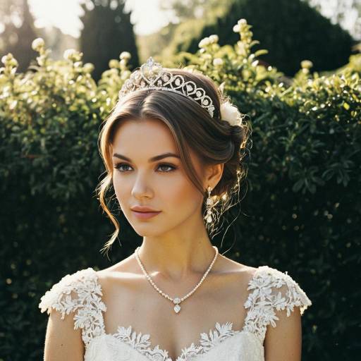 Bride with Bridal Updo and Diamond Tiara