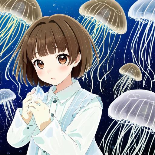 Illustration of Kouzuki mahiru, yoru no kurage wa oyogenai in the style of Calin