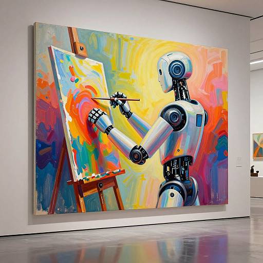 AI Robot Painting Digital Art