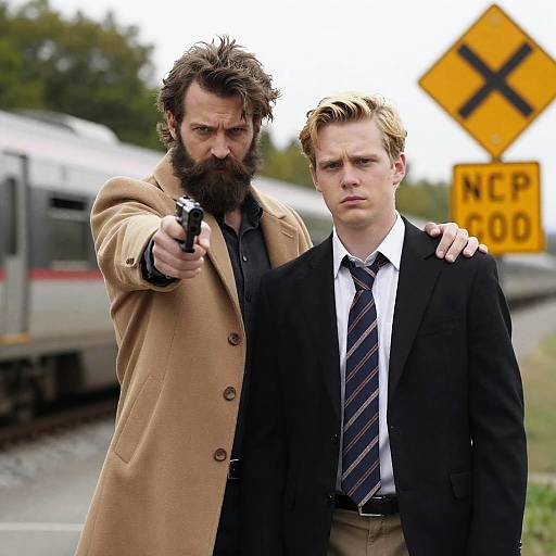 Dramatic Standoff at the Railroad Crossing