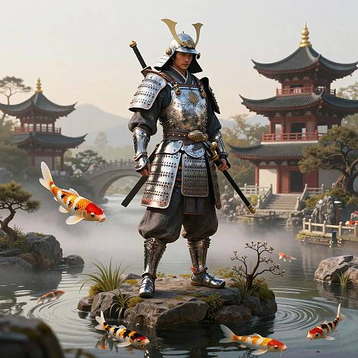 Koi Samurai of the Floating Pagoda