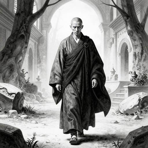 Eerie Wandering Monk Character Design