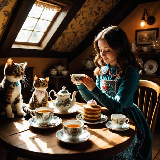Whimsical Tea Time in an Enchanting Attic