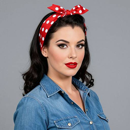 Retro Rosie the Riveter Portrait
