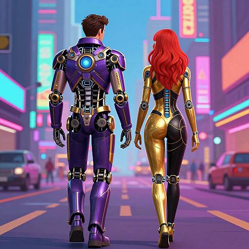 Futuristic Cyberpunk City Stroll