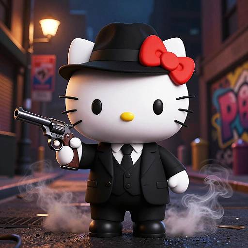 Fierce Gangster Hello Kitty Noir