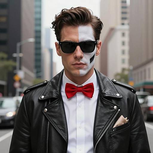 Stylish American Psycho Male Model Portrait