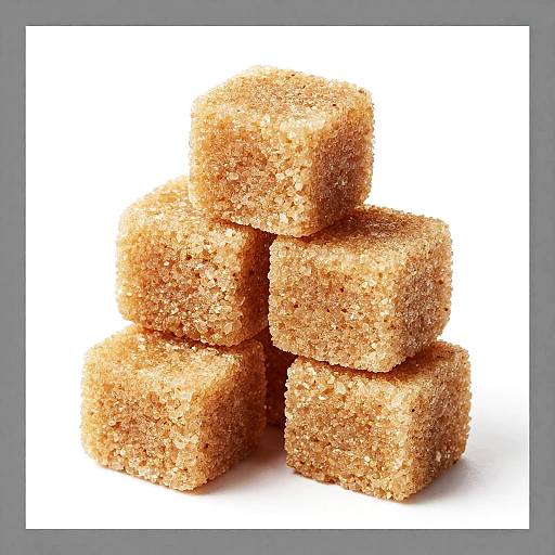 Stacked Brown Sugar Cubes Photo