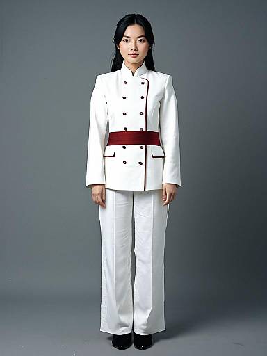 Realistic White Wedding Attire Portrait