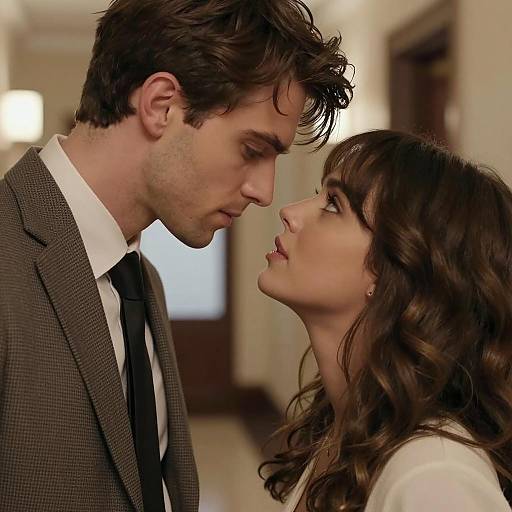 Intimate Moment Between Man and Woman