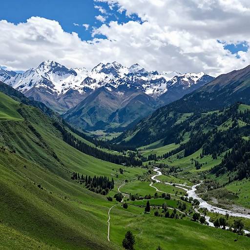 Vibrant Panoramic Mountain Landscape
