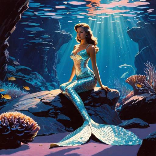 Radiant Mermaid in Pastel Elegance Radiant Mermaid in Pastel Elegance