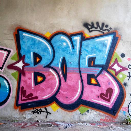 Vibrant Graffiti Expressing Love and Loss