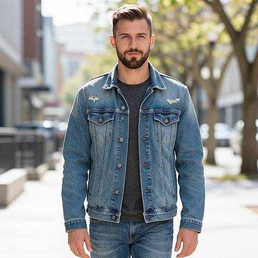 Casual Man in Urban Sunlight