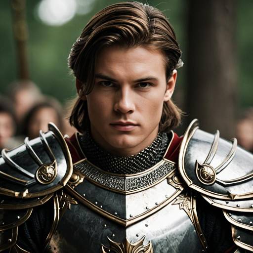 Young Warrior King in Armor