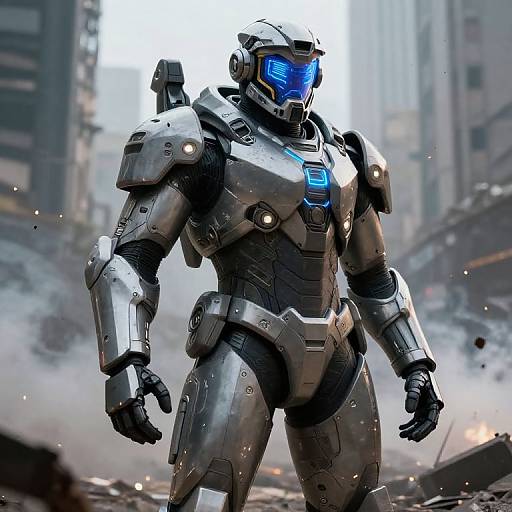 Futuristic Bulky Agile Armor Suit