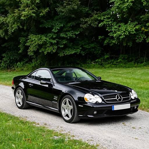 Sleek 2003 Mercedes SL55 AMG Black