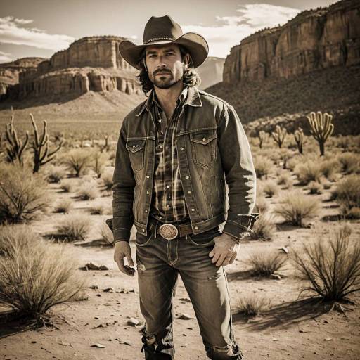 Rugged Cowboy in Arizona Desert