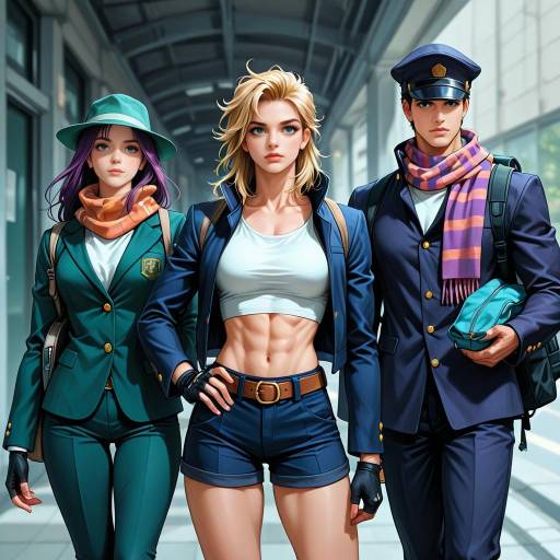 Stylish School Uniform Character Design