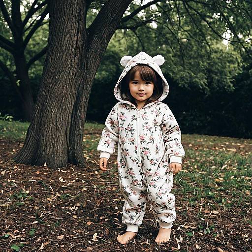 Whimsical Toddler Floral Kigurumi Costume