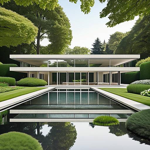 Hovercraft Over Mid-Century Glass Garden